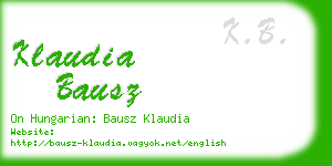 klaudia bausz business card
